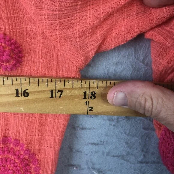 Uncle Frank Dress Womens XS Orange Pink Many Medallions Boho Embroidered NWT - Picture 6 of 16